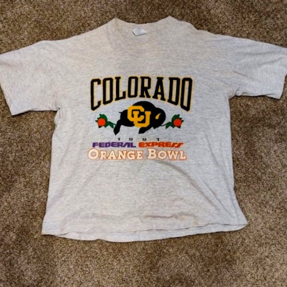 University of Colorado 1991 Orange Bowl T-shirt (CU National Champions 1991)